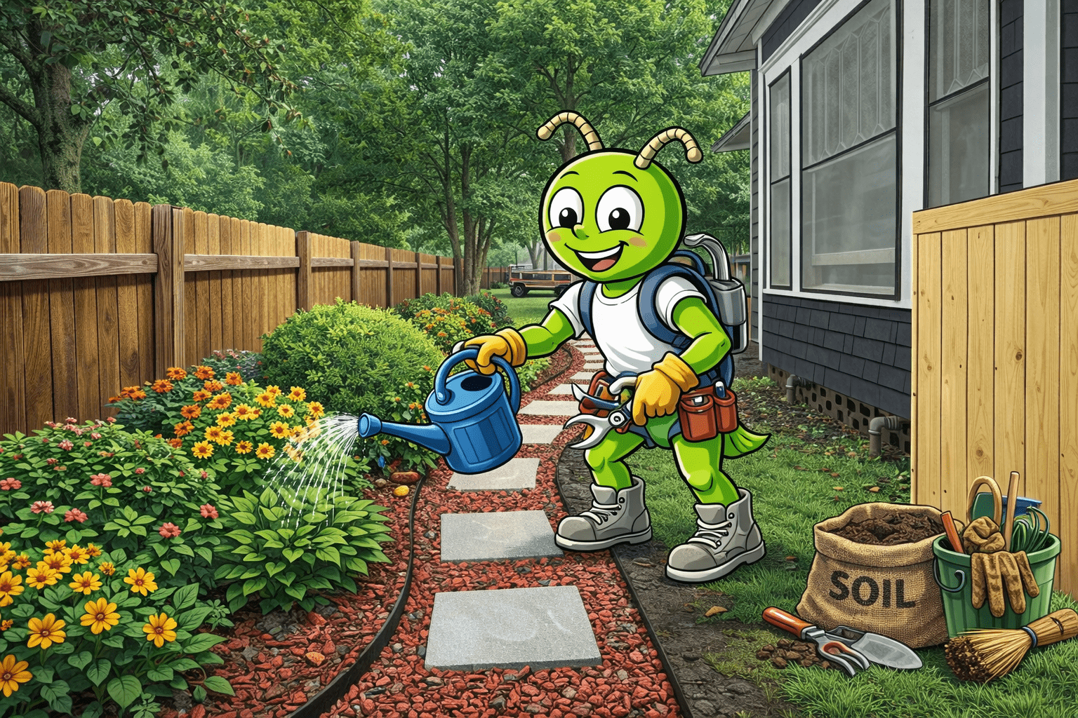 Grasshoppers TLC finished landscaping project