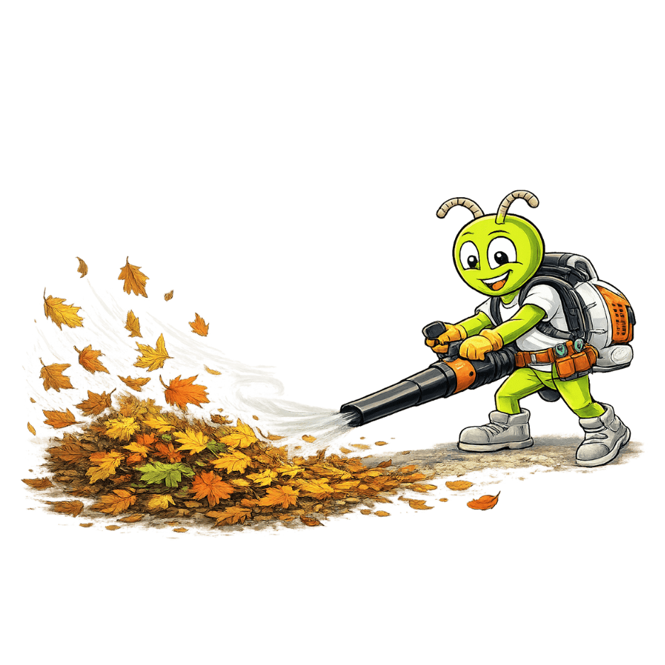 Grasshoppers TLC lawn care character